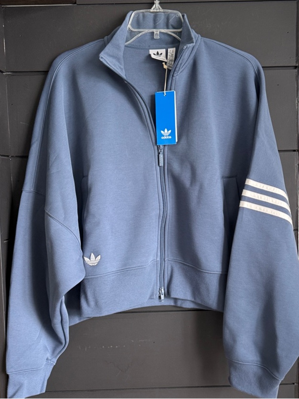 adidas Track Top Blue Full-Zip Jacket XL